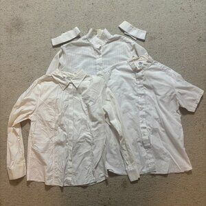 Three (3) pack of equestrian show blouses and Two (2) removable collars